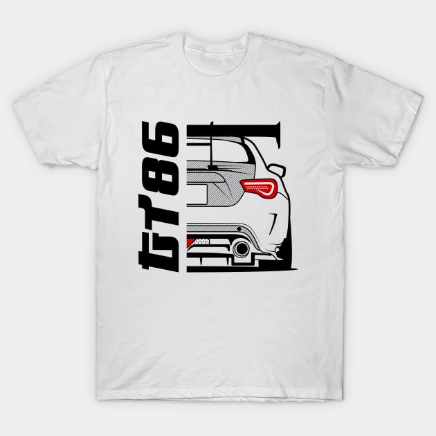 GT86 Rear Tuned T-Shirt by GoldenTuners